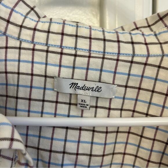 Madewell Oversized Flannel Button Up Shirt XL - Picture 6 of 7